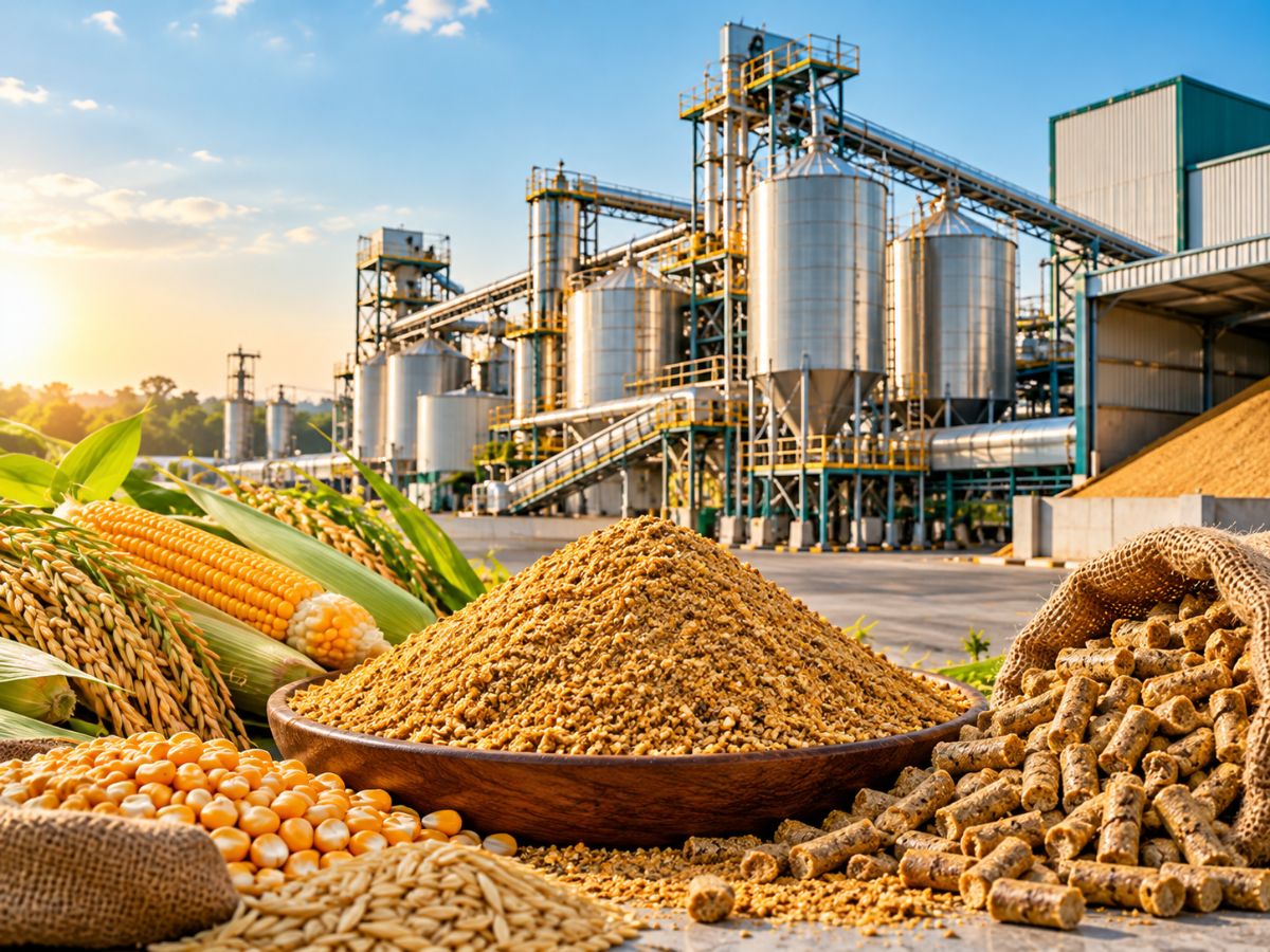DDGS animal feed co-product